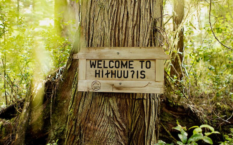 Sign that says Welcome to Hilth-hoo-is