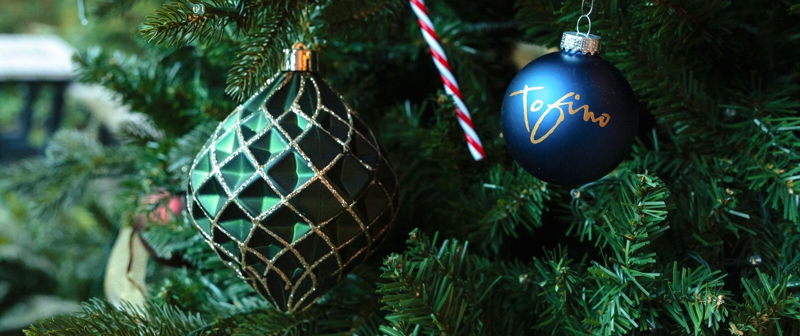 Christmas balls on a tree