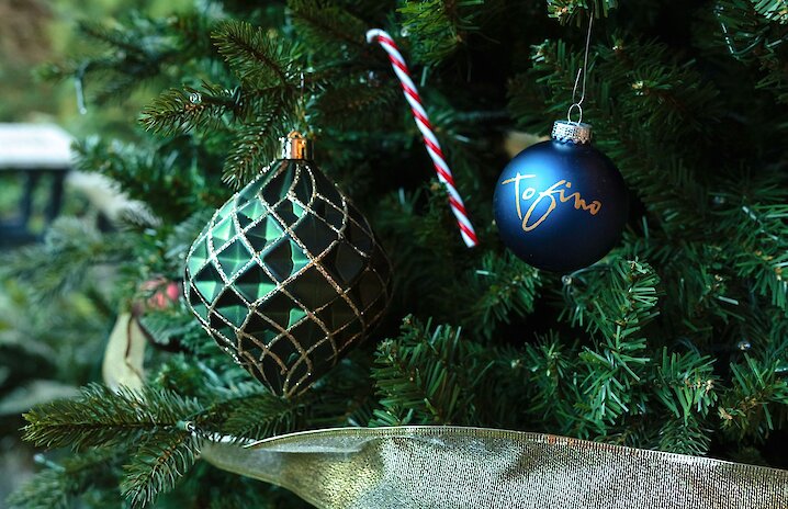 Christmas balls on a tree