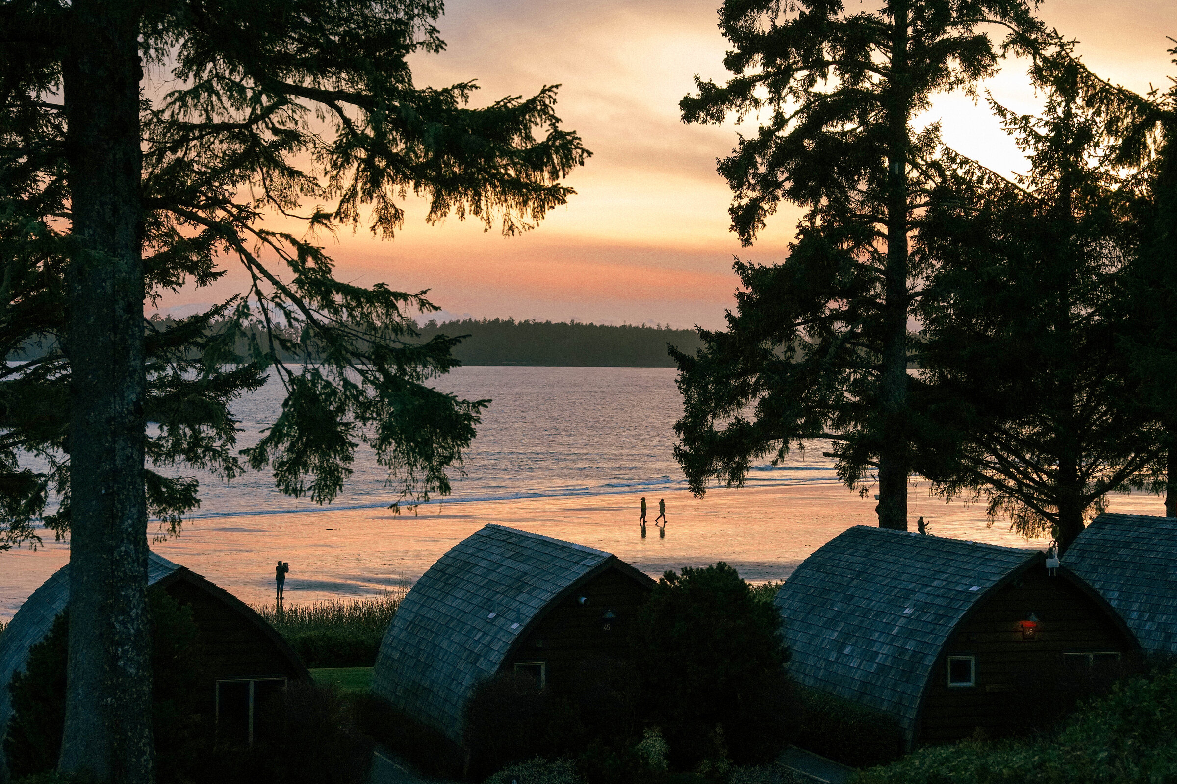 Sunset on MacKenzie Beach as seen from Ocean Village Resort