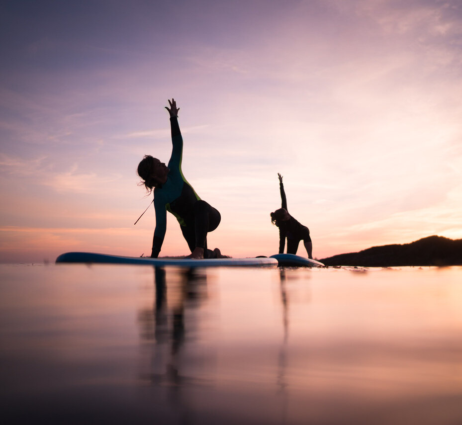 SUP Yoga at sunset